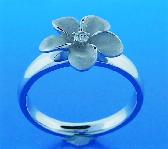 Denny Wong Plumeria Ring, 14K White Gold 2 Denny Wong Plumeria Ring, 14K White Gold - Image 2