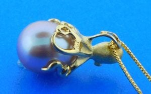 Denny Wong Octopus Pearl Pendant, 14K Yellow Gold