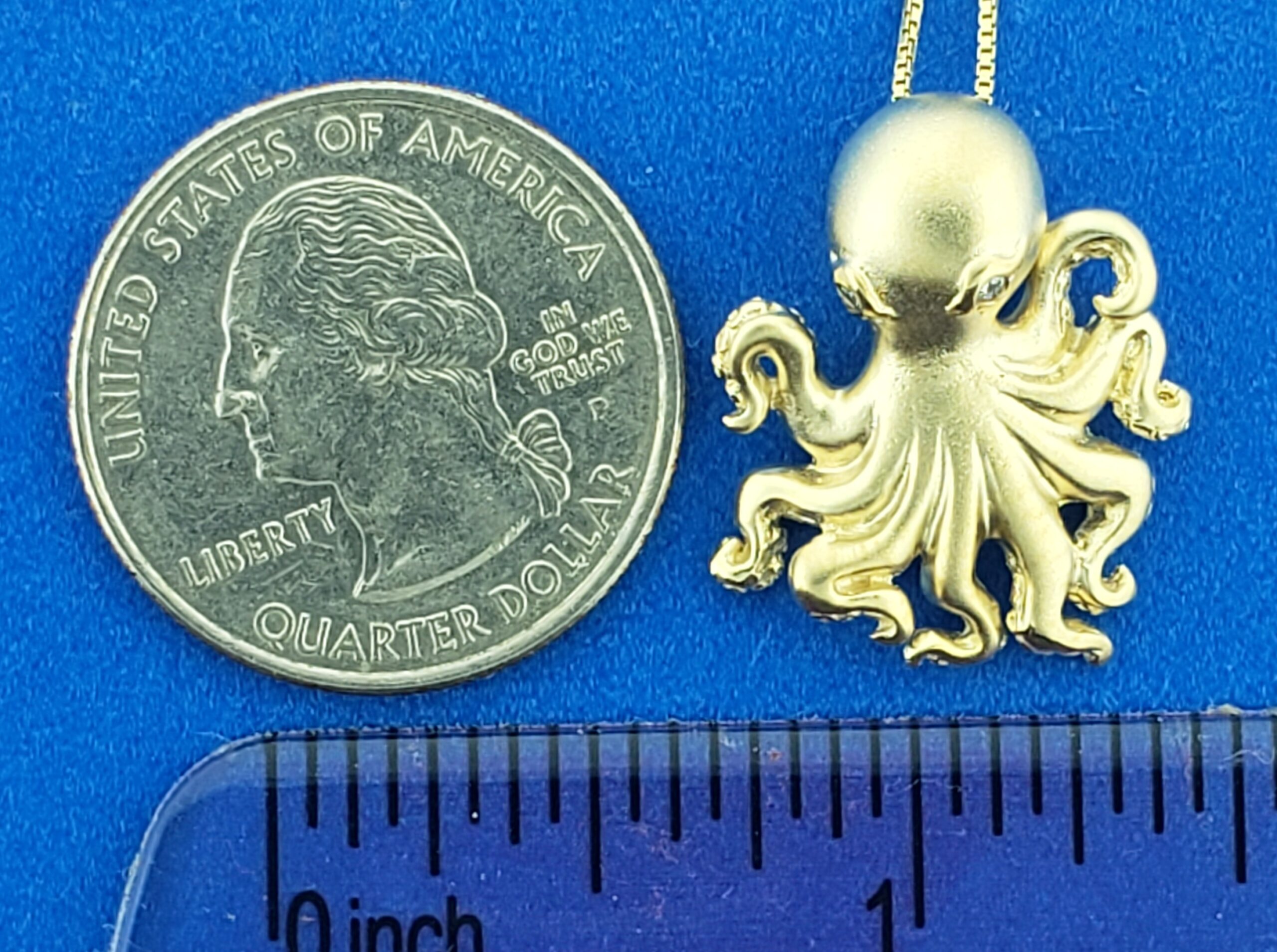 Steven Douglas Octopus Pendant, 14K Yellow Gold 5 Steven Douglas Octopus Pendant, 14K Yellow Gold - Image 5