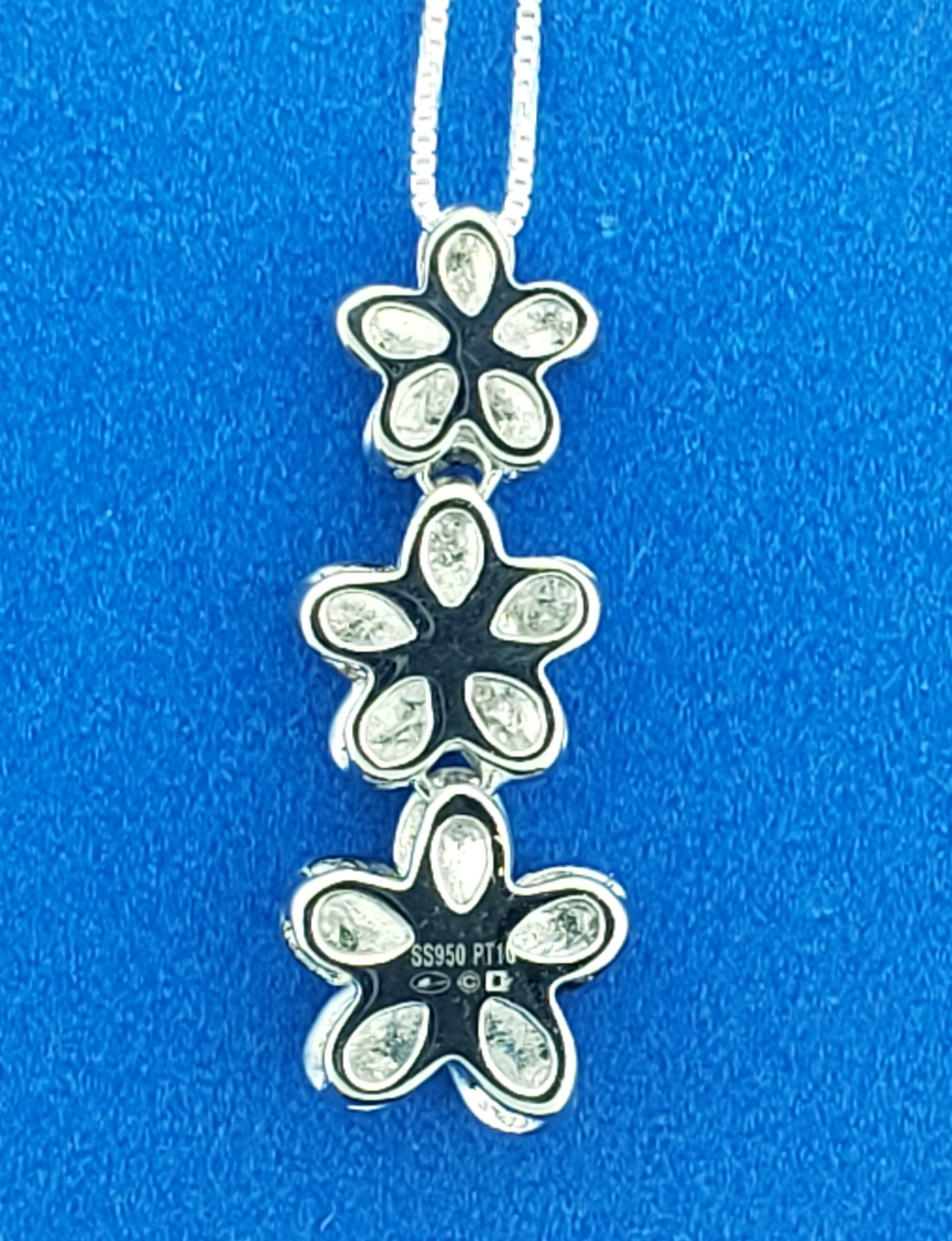 Denny Wong 3 Plumeria Past, Present, Future Pendant/Slide, Precious Silver 6 Denny Wong 3 Plumeria Past, Present, Future Pendant/Slide, Precious Silver - Image 6
