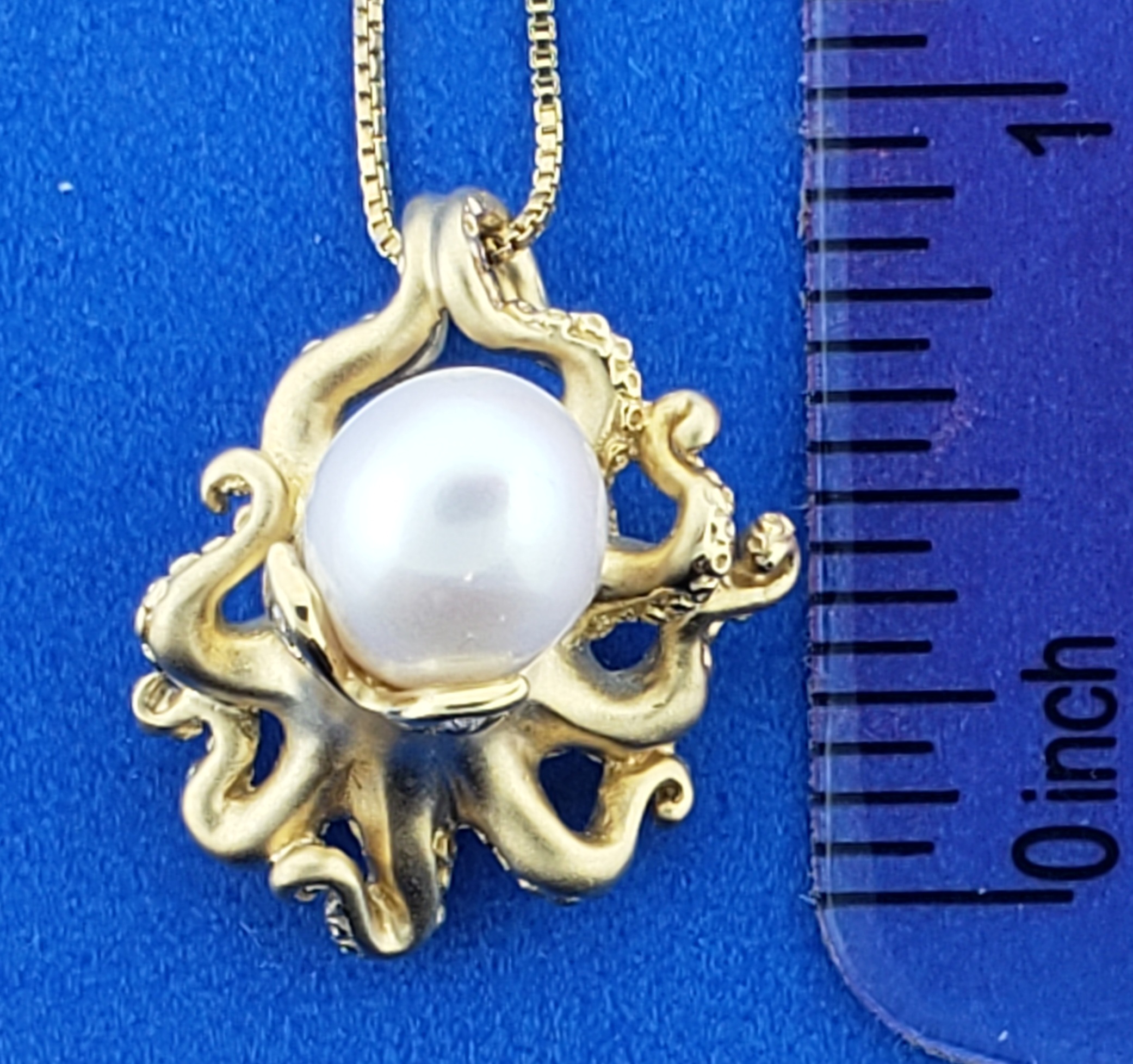Steven Douglas Octopus Pearl Pendant, 14K 6 Steven Douglas Octopus Pearl Pendant, 14K - Image 6