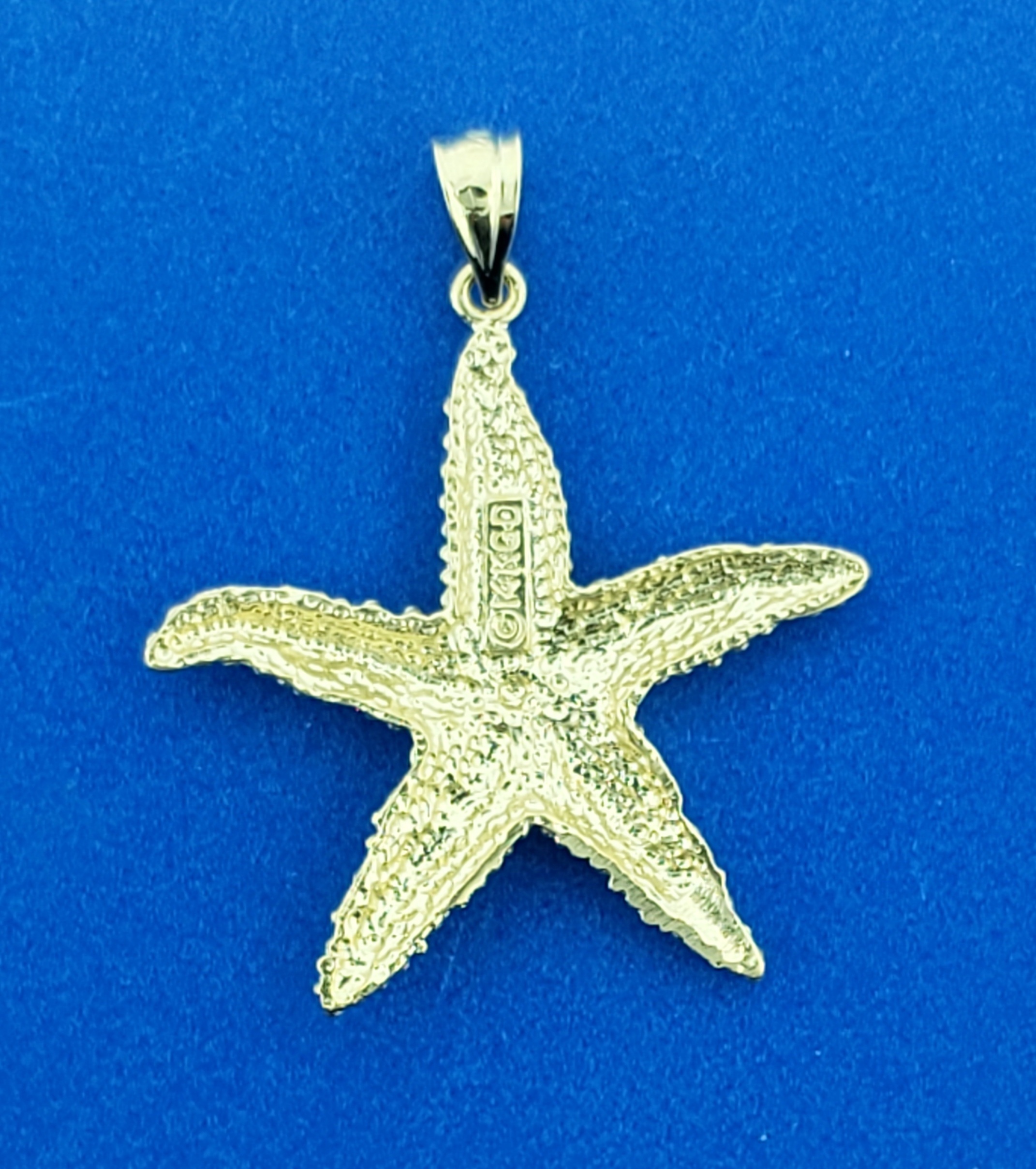 Starfish Pendant Diamond-Cut, 14K Yellow Gold 2 Starfish Pendant Diamond-Cut, 14K Yellow Gold - Image 2