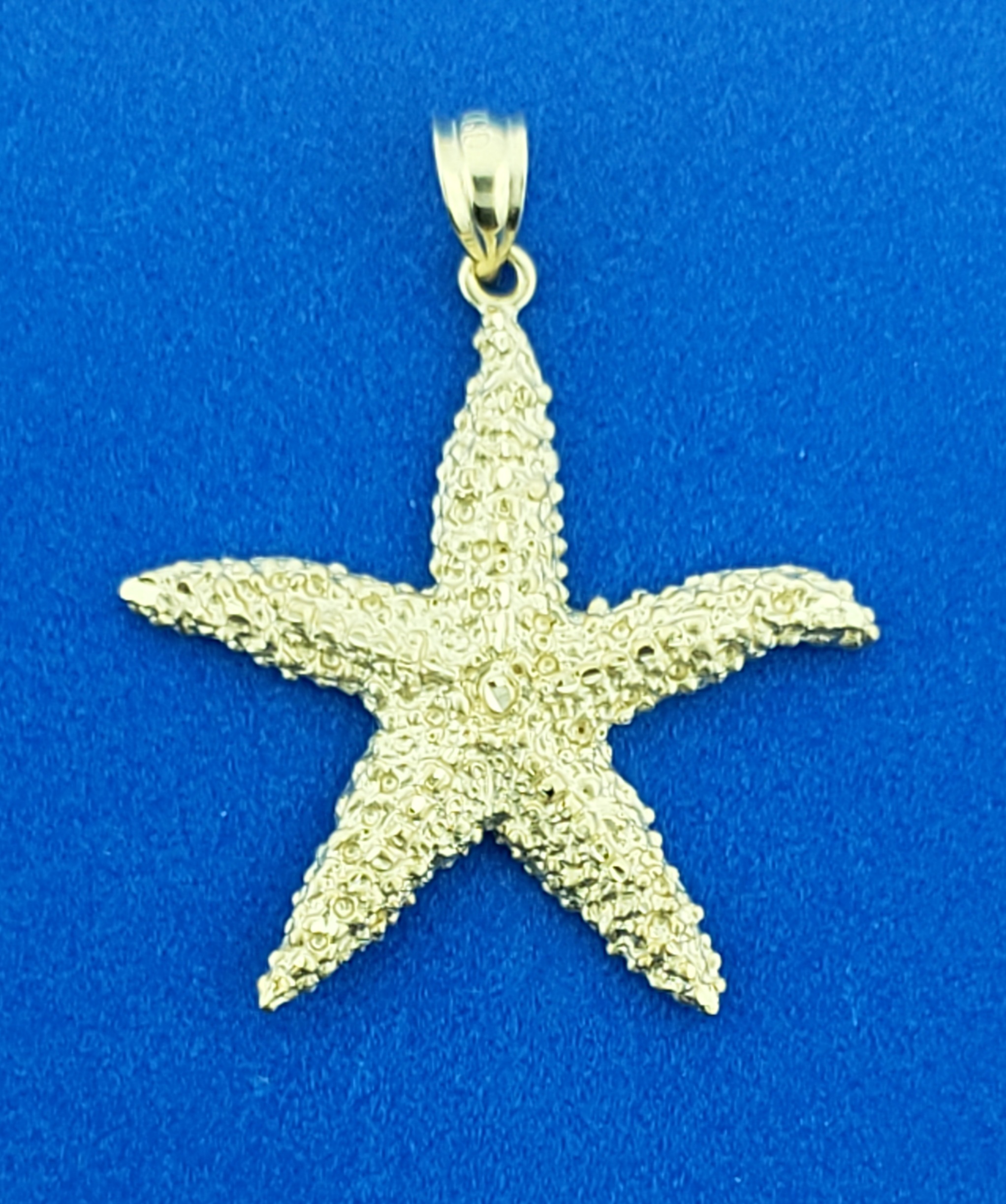 Starfish Pendant Diamond-Cut, 14K Yellow Gold 1 Starfish Pendant Diamond-Cut, 14K Yellow Gold