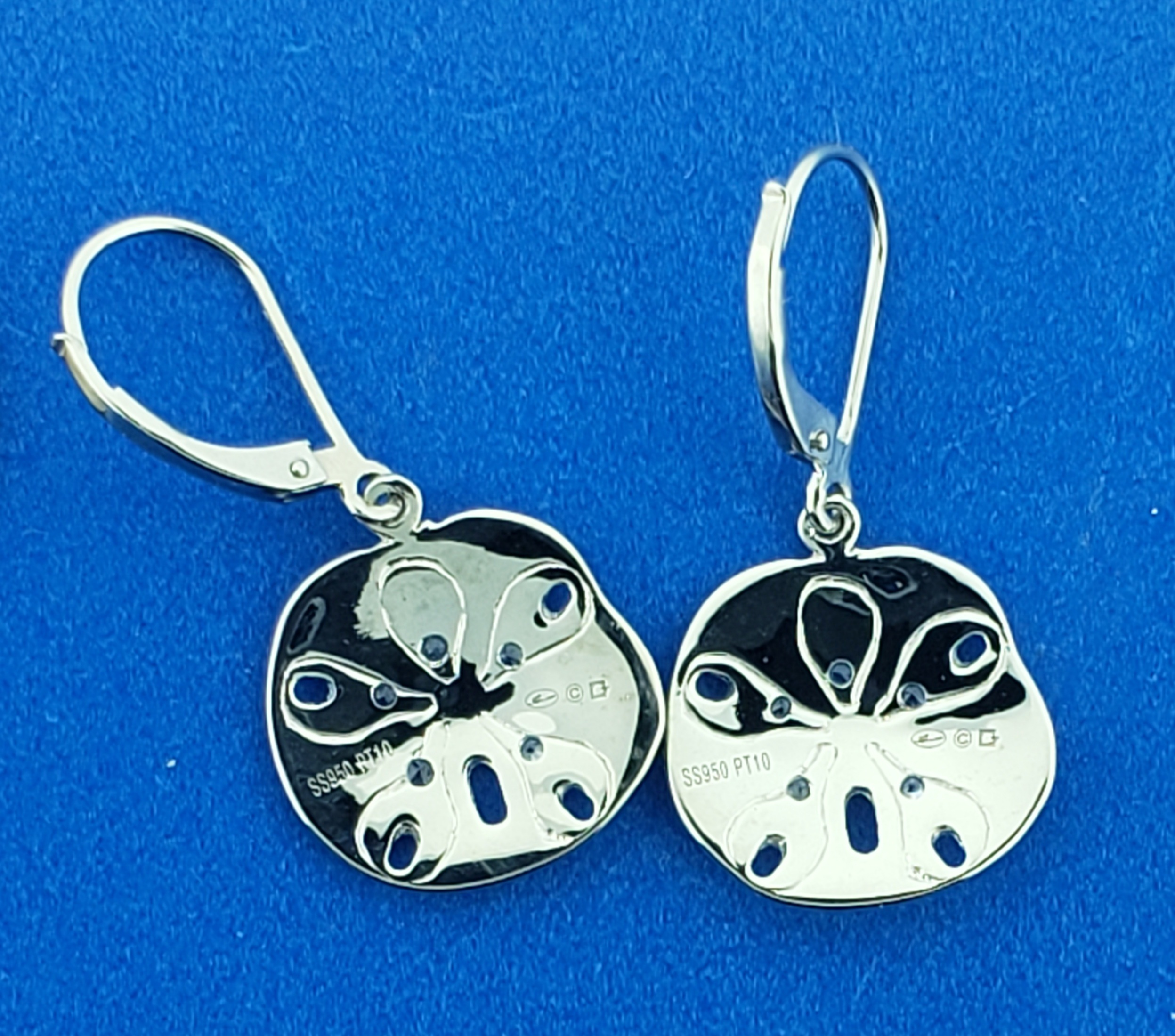 Denny Wong Sand Dollar Lever Back Earrings, Precious Silver,15mm 5 Denny Wong Sand Dollar Lever Back Earrings, Precious Silver,15mm - Image 5