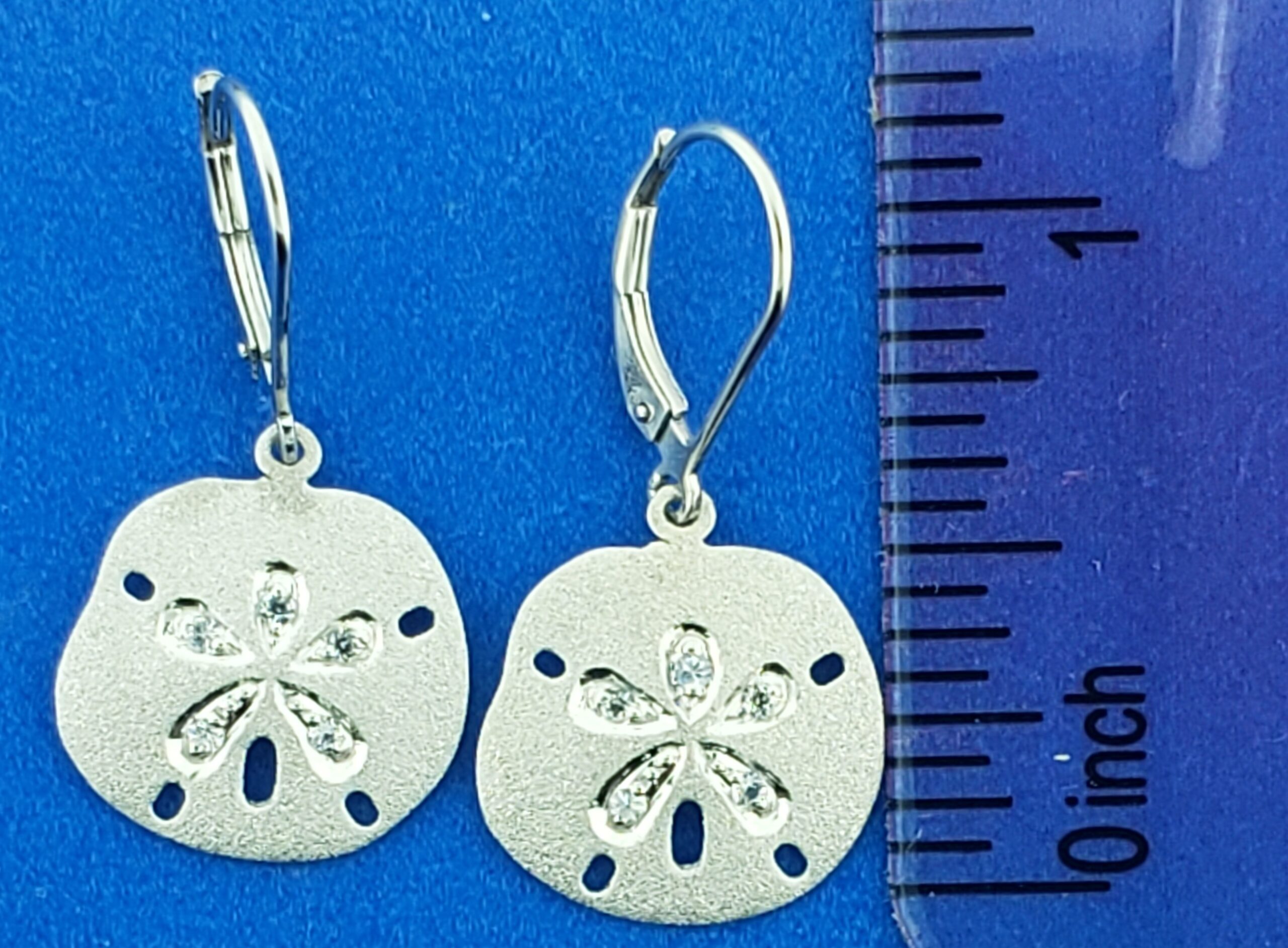 Denny Wong Sand Dollar Lever Back Earrings, Precious Silver,15mm 3 Denny Wong Sand Dollar Lever Back Earrings, Precious Silver,15mm - Image 3