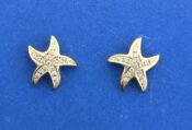 Starfish Diamond Earrings, 14K