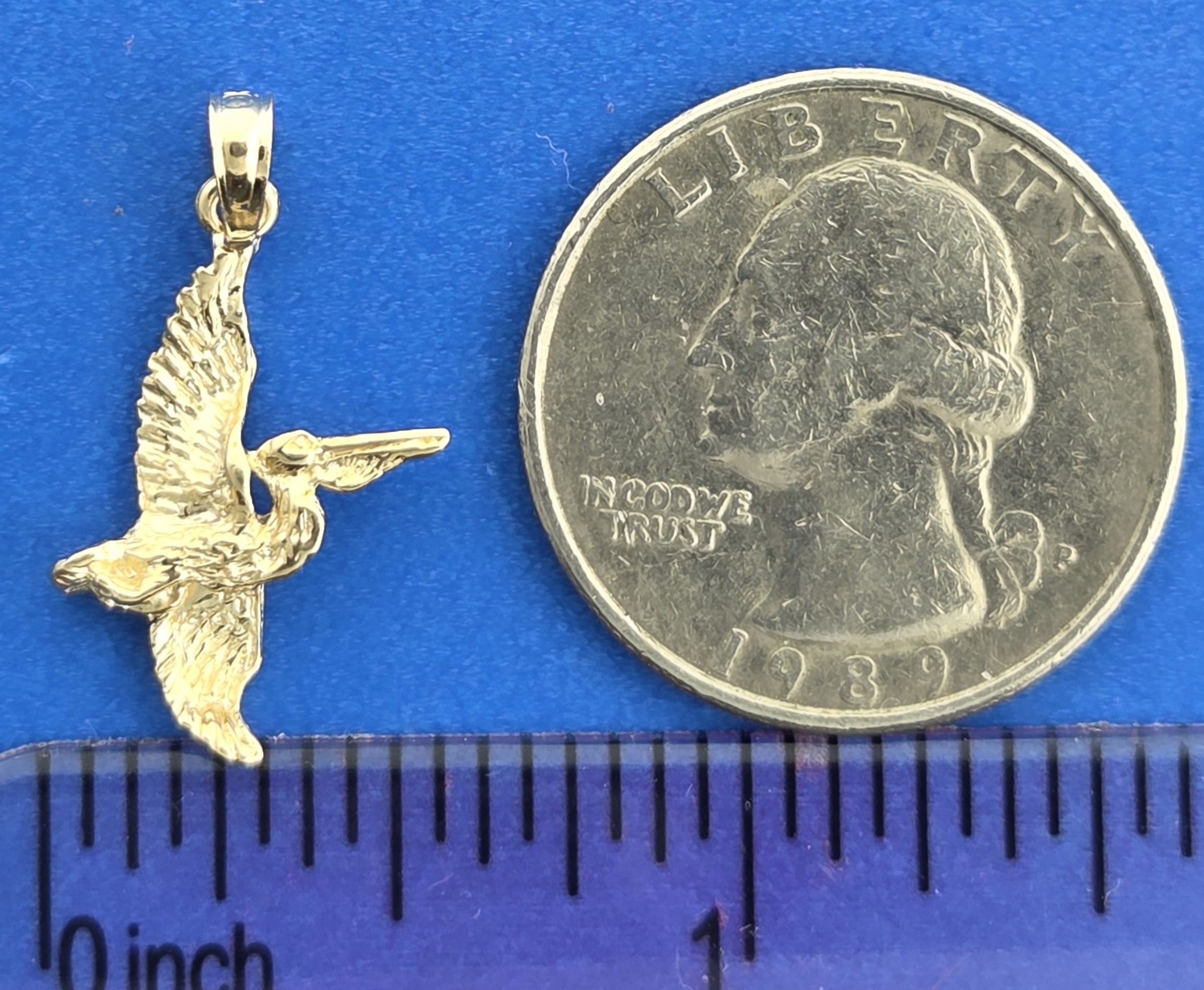 Pelican Pendant/Charm, 14K 4 Pelican Pendant/Charm, 14K - Image 4