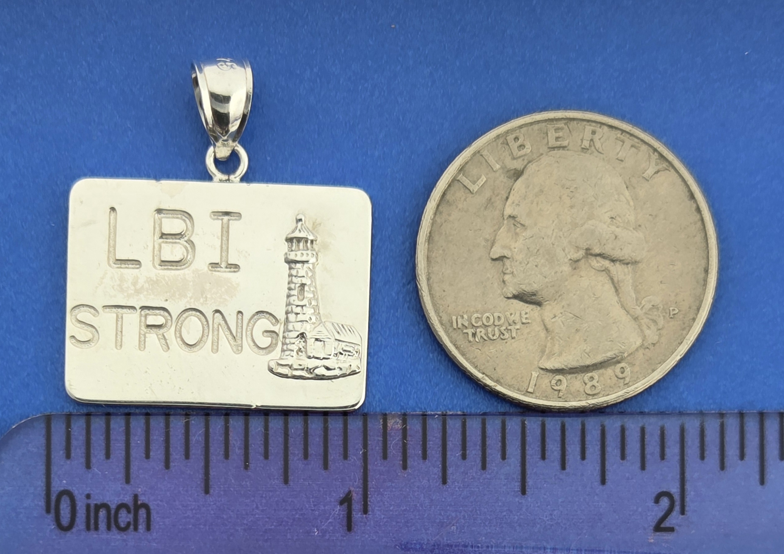 LBI Strong Lighthouse Pendant, Sterling Silver 3 LBI Strong Lighthouse Pendant, Sterling Silver - Image 3