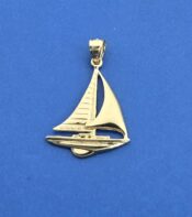Sailboat Pendant, 14K