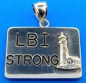 LBI Strong Lighthouse Pendant, Sterling Silver