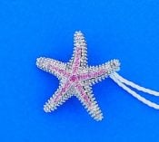 Denny Wong "Beach Collection" Starfish Pendant/Slide,pink sapphire, Precious Silver