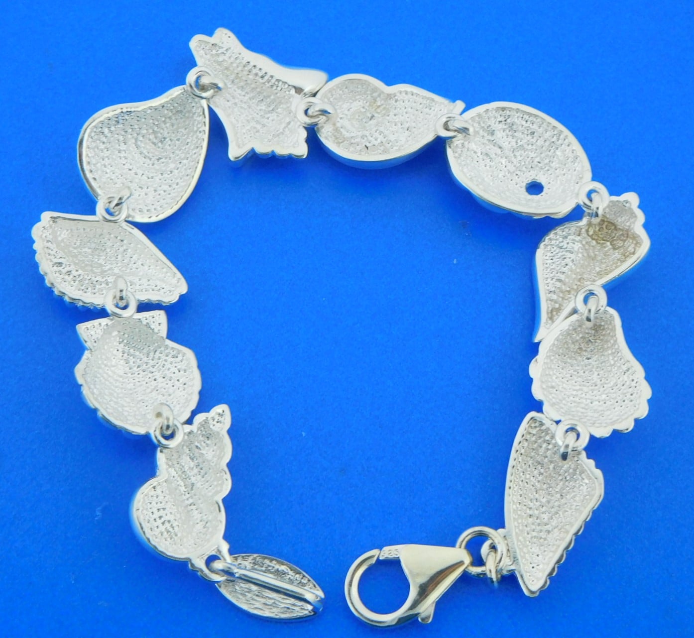 Multi-Shell Sealife Link Bracelet, Sterling Silver 5 Multi-Shell Sealife Link Bracelet, Sterling Silver - Image 5