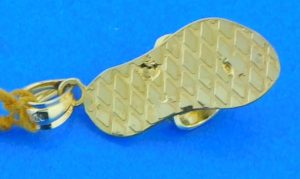 14k flip flip flop pendant