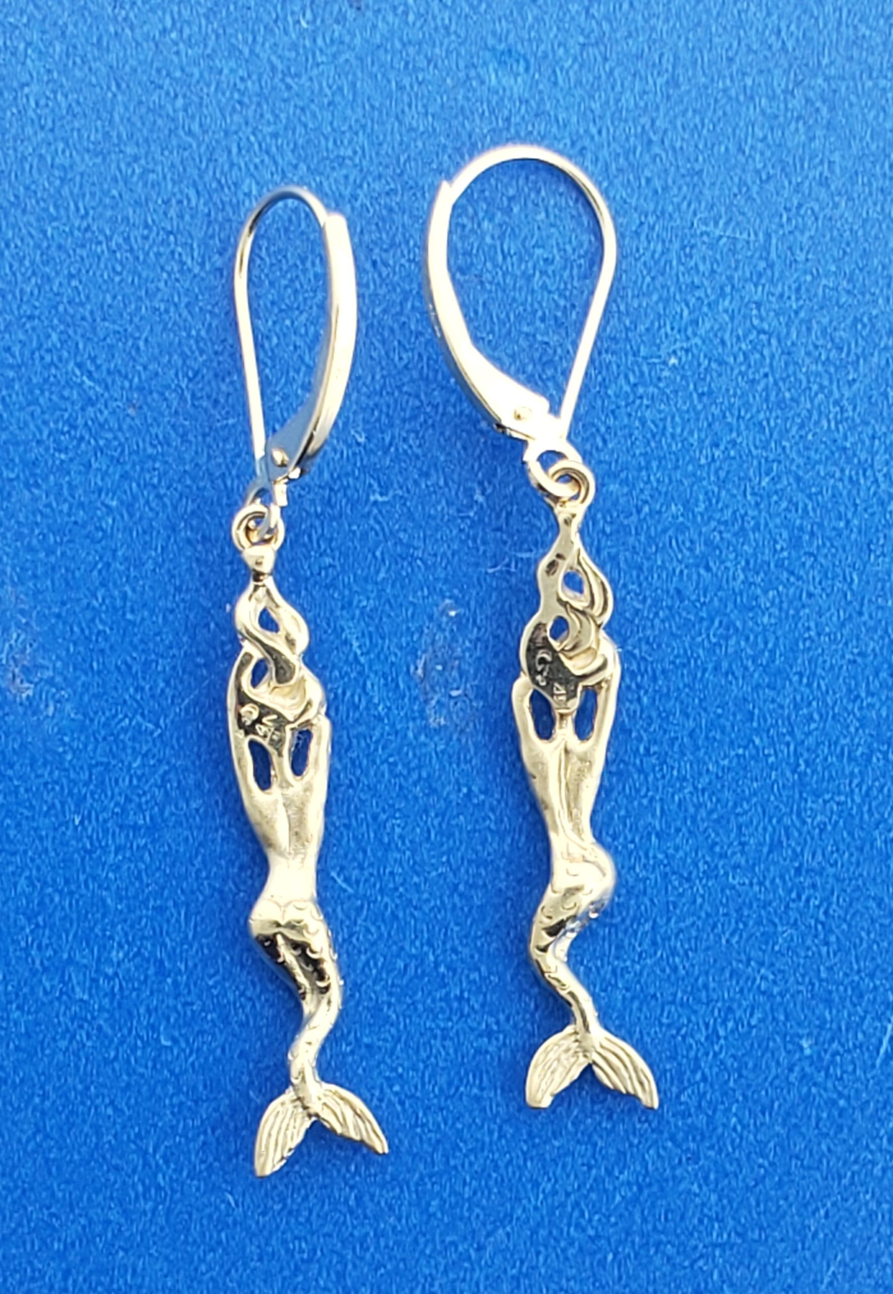 Steven Douglas Mermaid Dangle Earrings, 14K 5 Steven Douglas Mermaid Dangle Earrings, 14K - Image 5