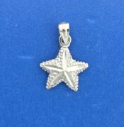 Starfish Pendant/Charm, 14K White Gold