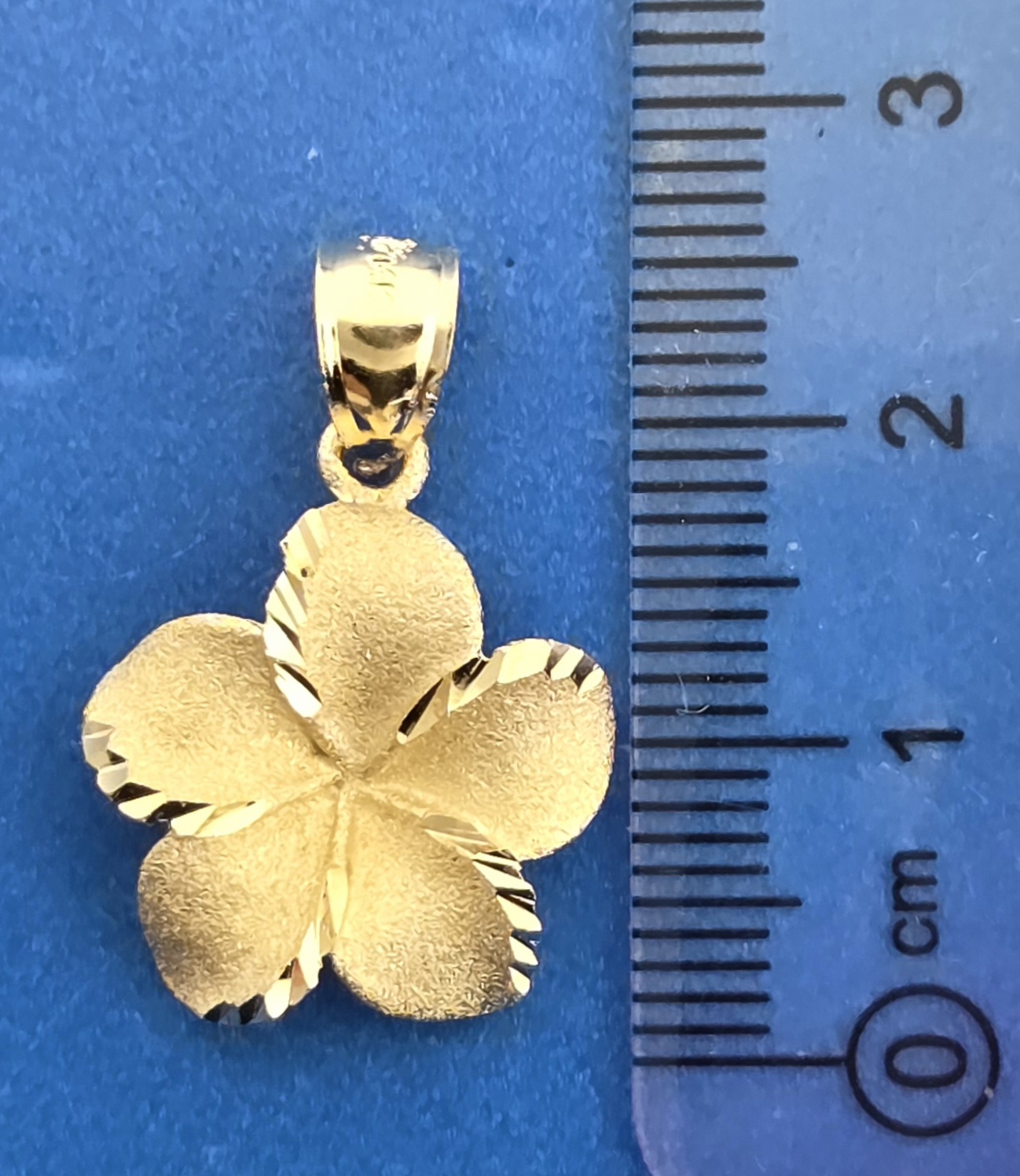 Plumeria Pendant, 14K Yellow Gold 4 Plumeria Pendant, 14K Yellow Gold - Image 4