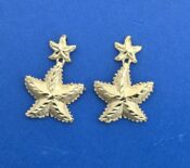 Starfish Post Dangle Earring, 14K Yellow Gold