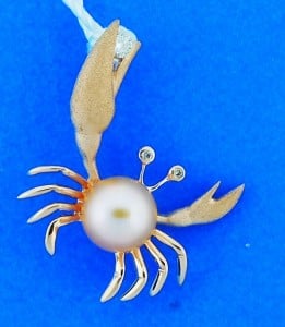 denny wong rose gold crab pendant