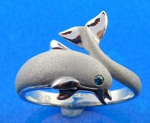 Denny Wong Dolphin ring,14k white gold