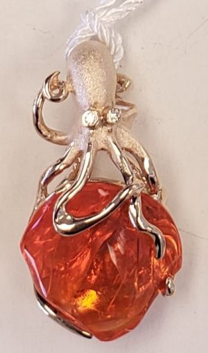 denny wong opal octopus pendant 14k