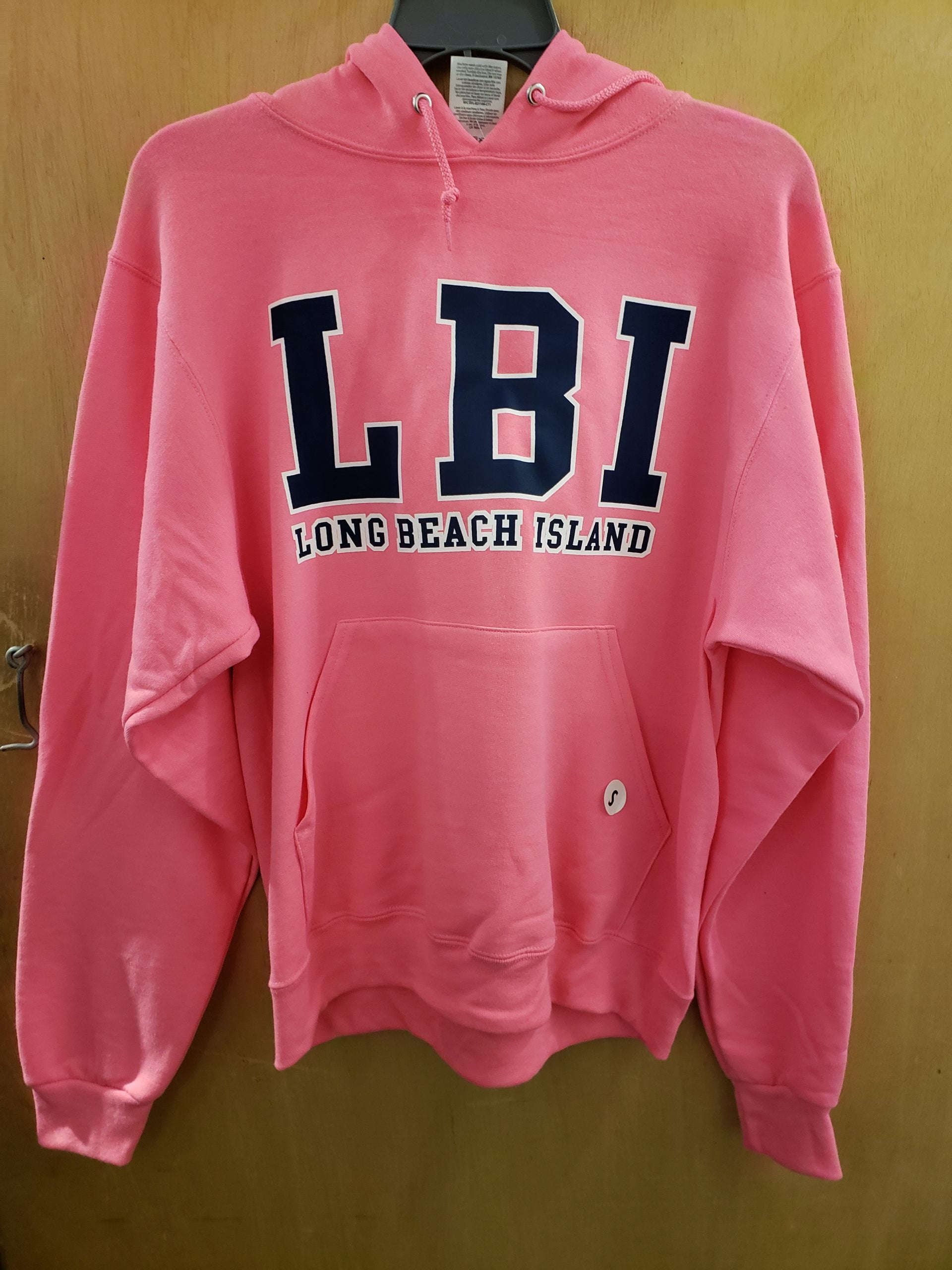 LBI Adult Hoodie, Long Beach Island, Neon Pink