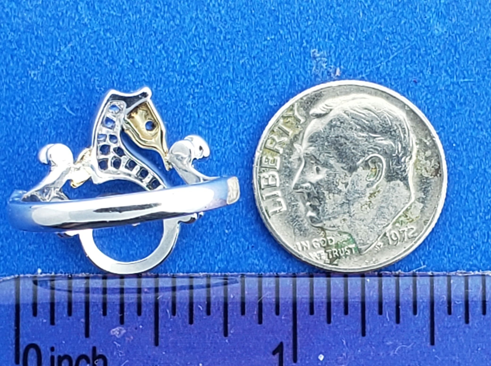 Steven Douglas Seahorse Ring, Sterling Silver/14K 8 Steven Douglas Seahorse Ring, Sterling Silver/14K - Image 8