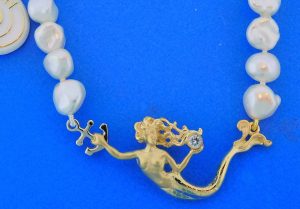 14k steven douglas mermaid pearl necklace