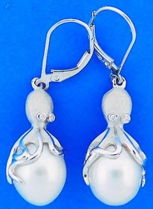 OCTOPUS PEARL EARRINGS,DENNY WONG