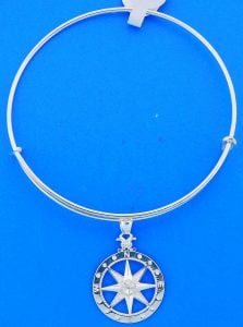 COMPASS ROSE,BANGLE,STERLING