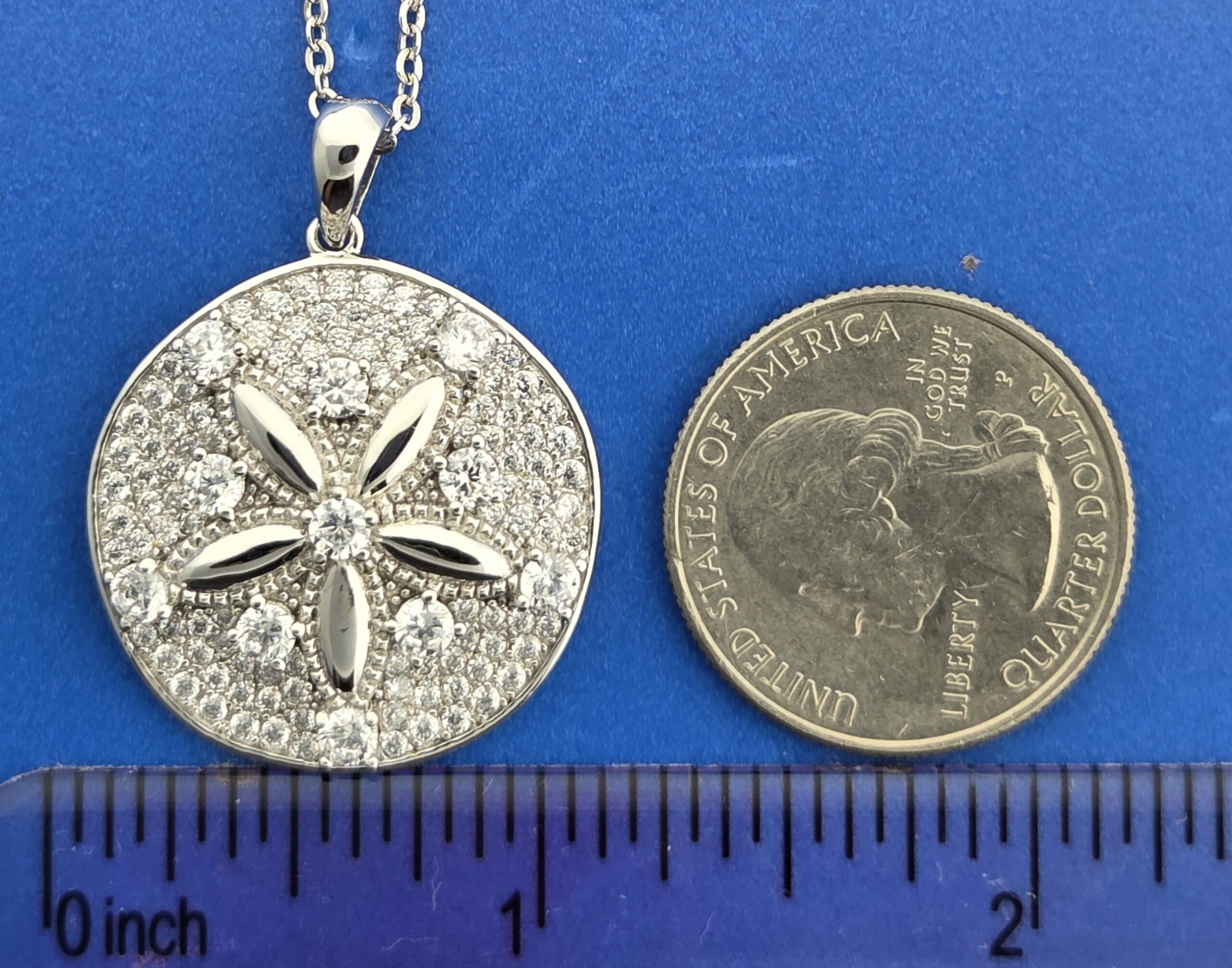 Alamea Sand Dollar Pendant, Sterling Silver 2 Alamea Sand Dollar Pendant, Sterling Silver - Image 2