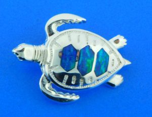 sterling silver sea turtle slide