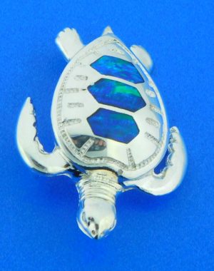 sterling silver sea turtle slide