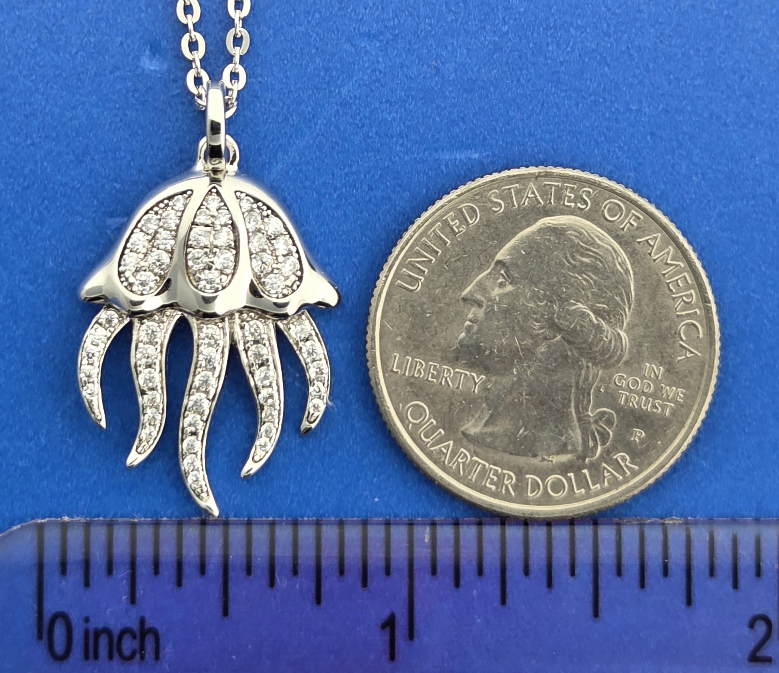 Alamea Jellyfish Pendant, Sterling Silver 2 Alamea Jellyfish Pendant, Sterling Silver - Image 2