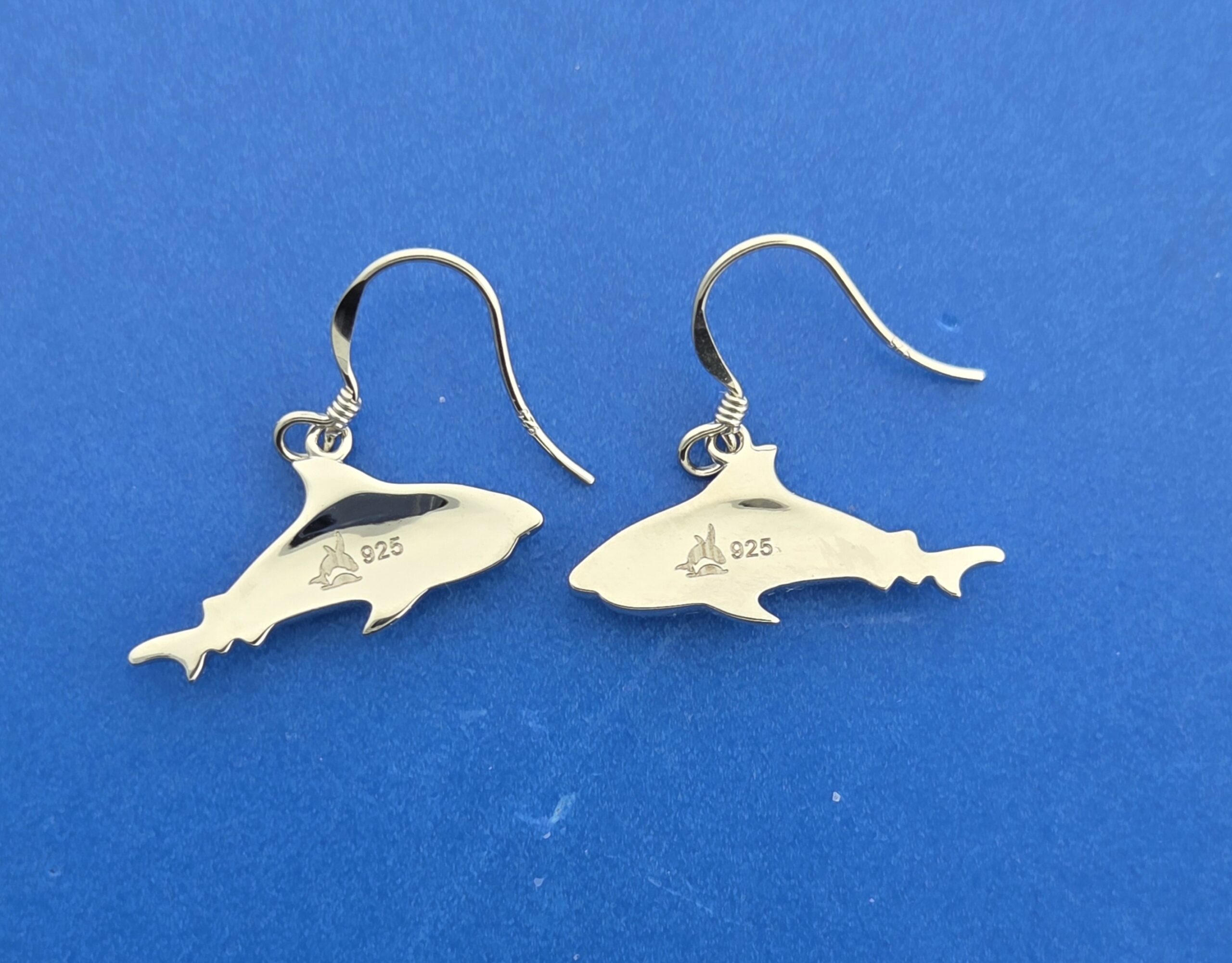 Alamea Shark Opal Earrings, Sterling Silver 4 Alamea Shark Opal Earrings, Sterling Silver - Image 4