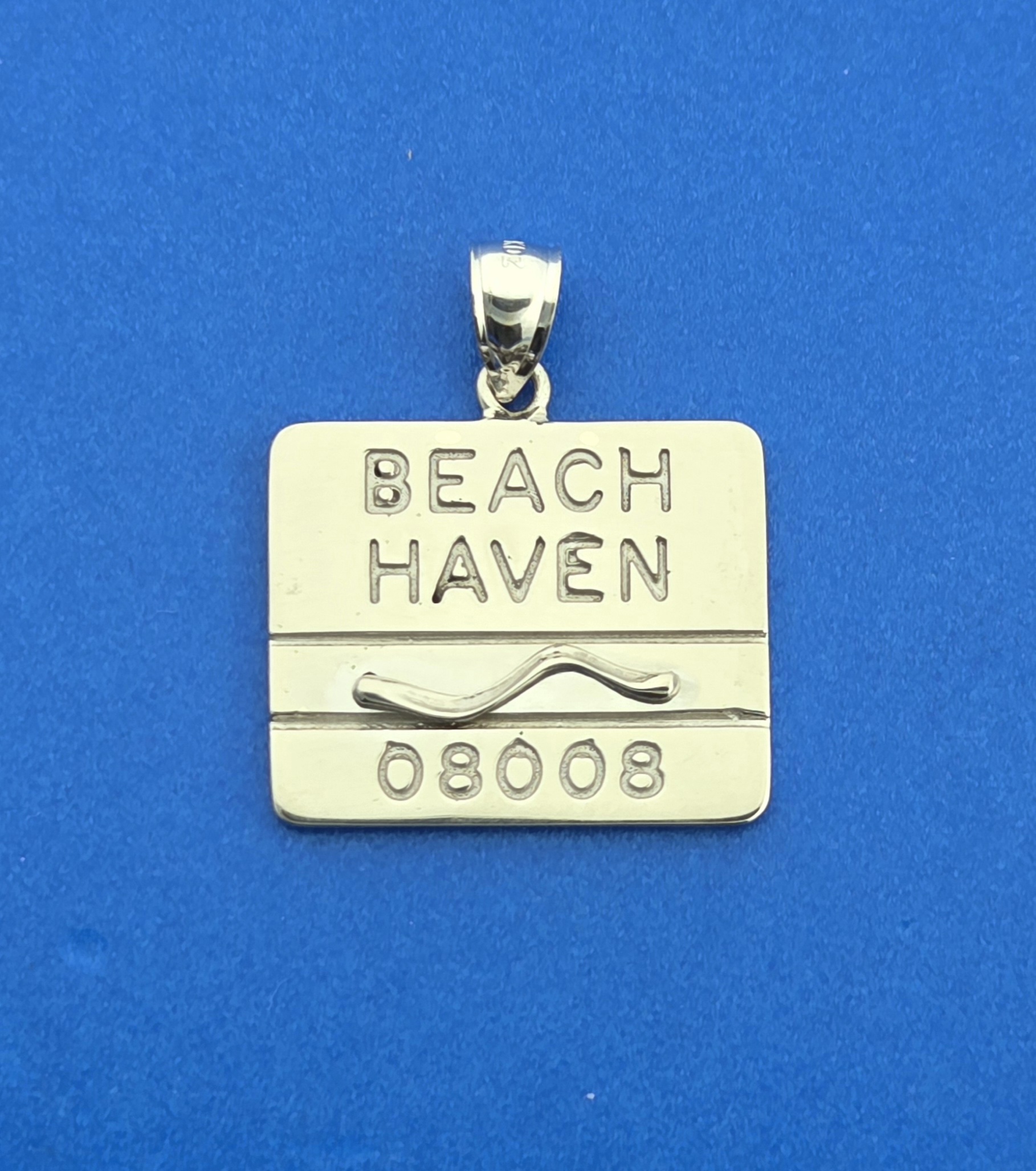Beach Haven Beach Badge Pendant, 14K White Gold 1 Beach Haven Beach Badge Pendant, 14K White Gold