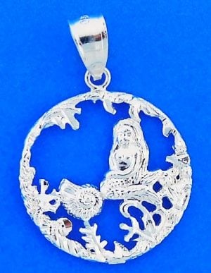 MERMAID,SEALIFE,PENDANT,STERLING