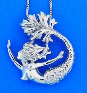 MERMAID,SWIM,DANCE,PENDANT,STERLING