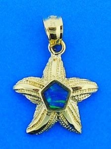 STAR,OPAL,PENDANT,14K