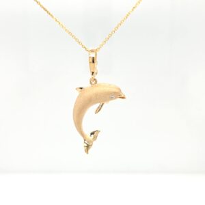 Denny Wong Dolphin Enhancer Pendant, 14K Yellow Gold