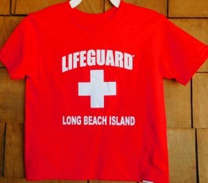 Authentic Lifeguard Toddler Tee Shirt With Long Beach Island Name Drop Available In 2T,3T,& 4T