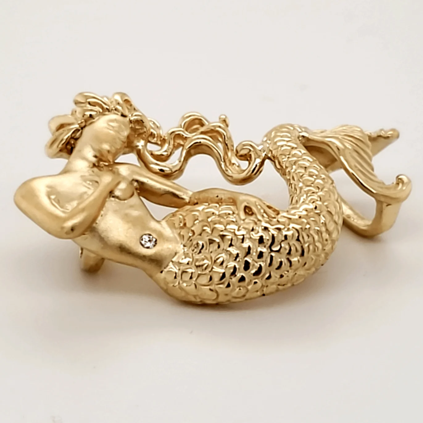 Steven Douglas Mermaid Slide, 14K Yellow Gold 4 14k steven douglas mermaid slide pendant yellow gold