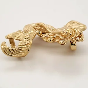 14k steven douglas mermaid slide pendant yellow gold