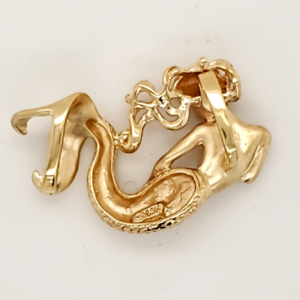 14k steven douglas mermaid slide pendant yellow gold