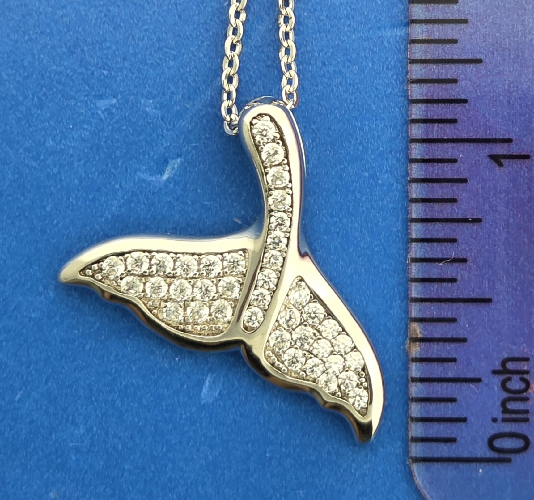 Alamea Whale Tail Pendant, Sterling Silver 5 Alamea Whale Tail Pendant, Sterling Silver - Image 5