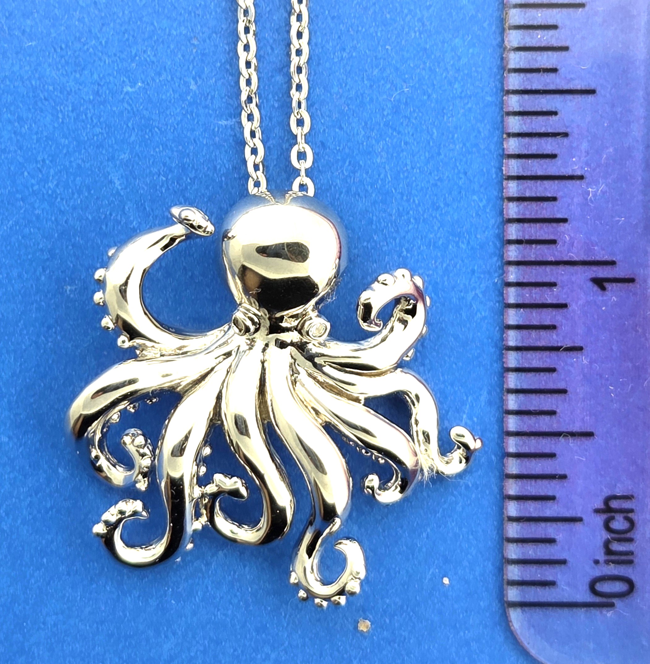 Alamea Octopus Pendant, Sterling Silver 5 Alamea Octopus Pendant, Sterling Silver - Image 5