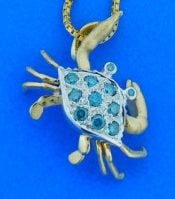 denny wong blue crab 14k