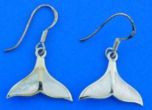 sterling silver whale tail earrings