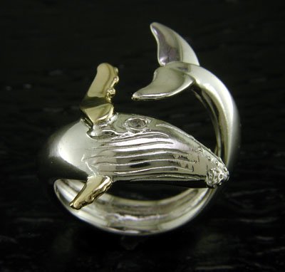 Lex & Lu Sterling Silver Antiqued Whale Charm LAL104906-Prime 