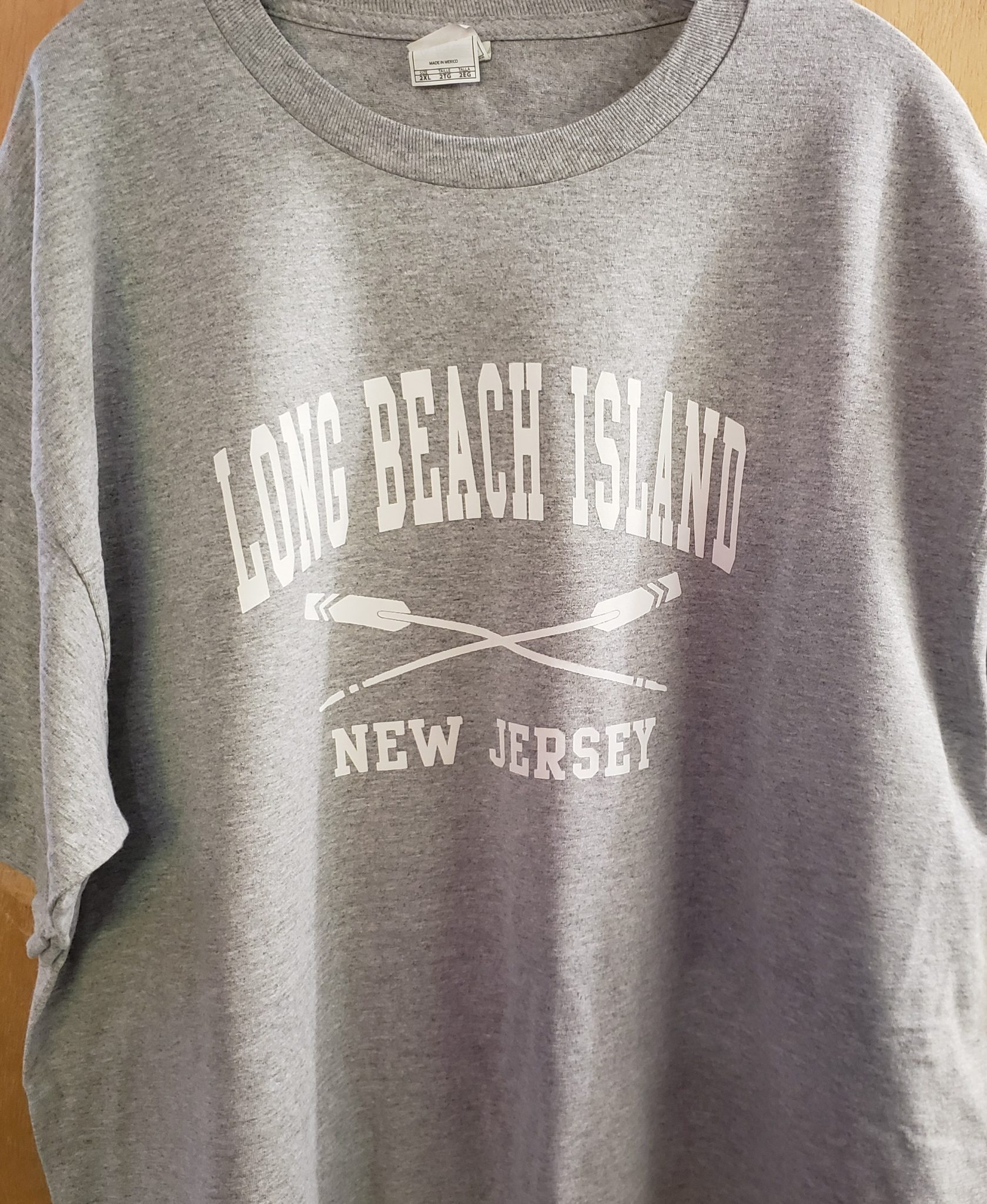 LBI Adult Crossed Oars Tee Shirt, Long Beach Island, Heather Navy ...