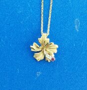 Denny Wong Hibiscus Pendant, 14K Yellow Gold